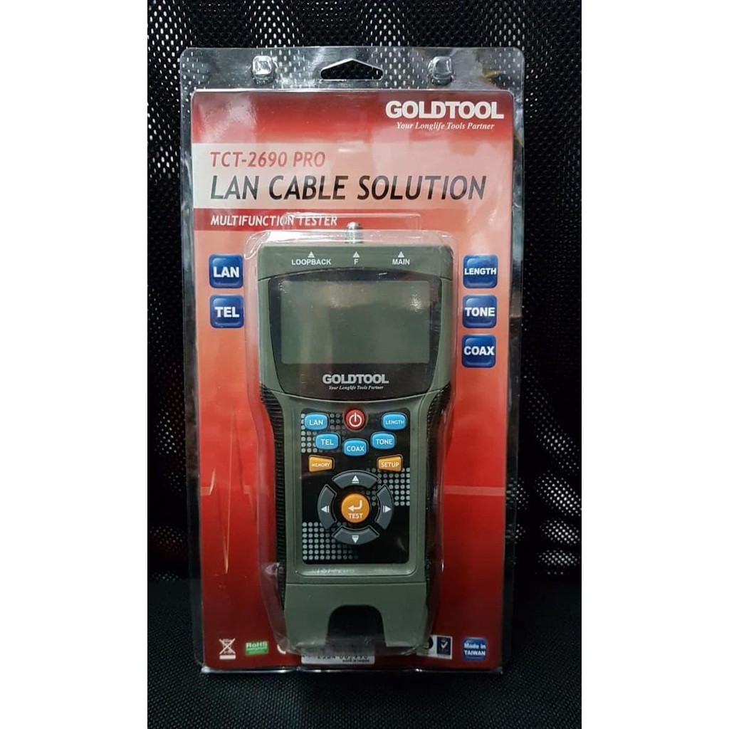 Ready Goldtool Tct-2690Pro Lan Tester Digital Rj45 & Coaxial
