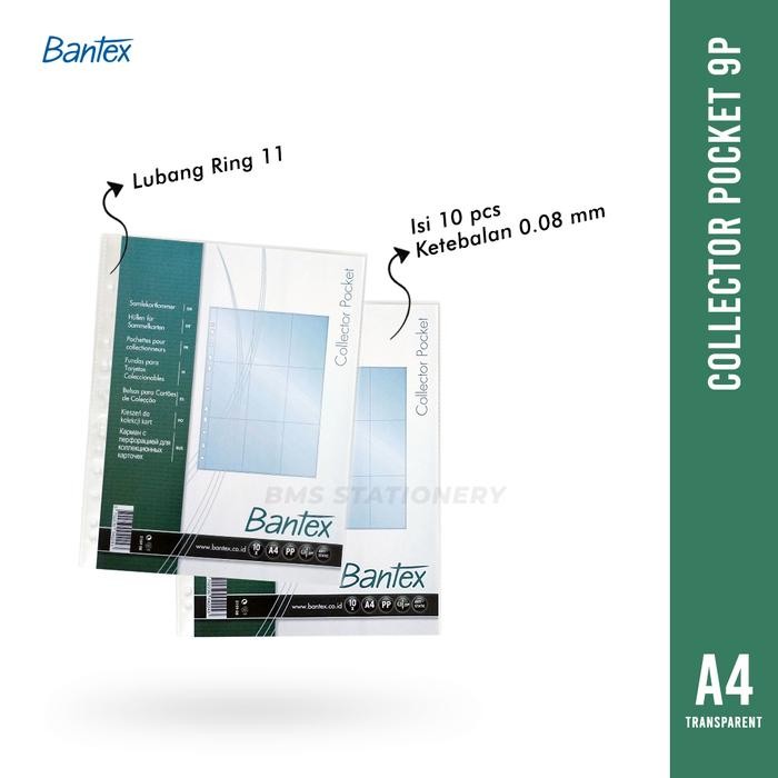 

Bantex Collector Pocket Sleeve Pp 10 Sheets #2159 Original