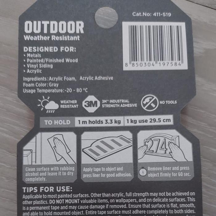 

Double Tape 3M VHB Original USA 411s19 - VHB