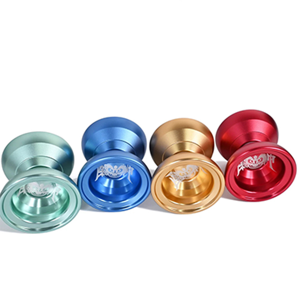 Yoyo Professional Competition Lion pattern Metal Yo Yo with 10 Ball Bearing Alloy Aluminum High