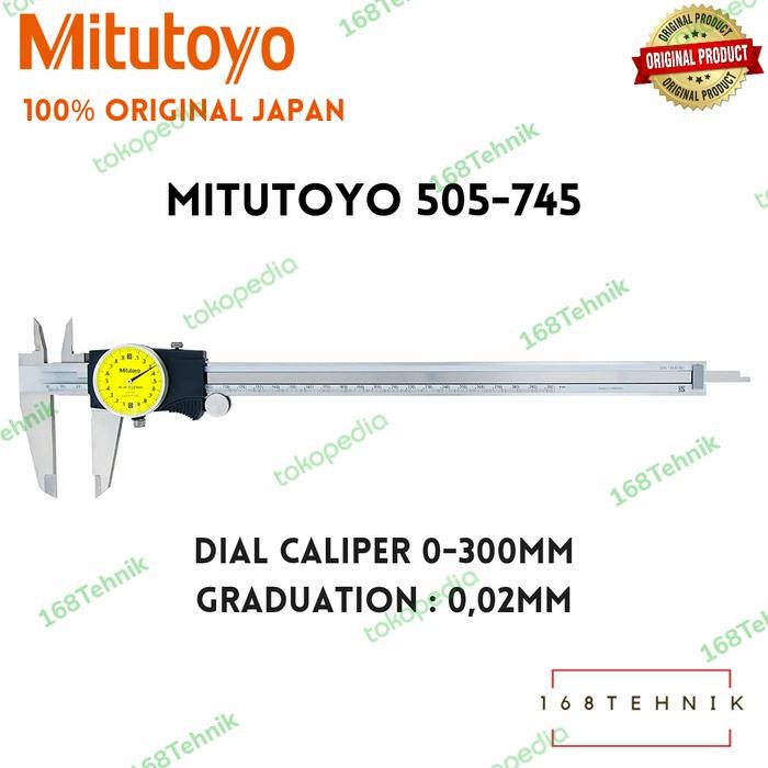 Promo Mitutoyo 505-745 Sigmat Jarum / Dial Caliper 12Inc 300Mm Jangka Sorong Terlariss 