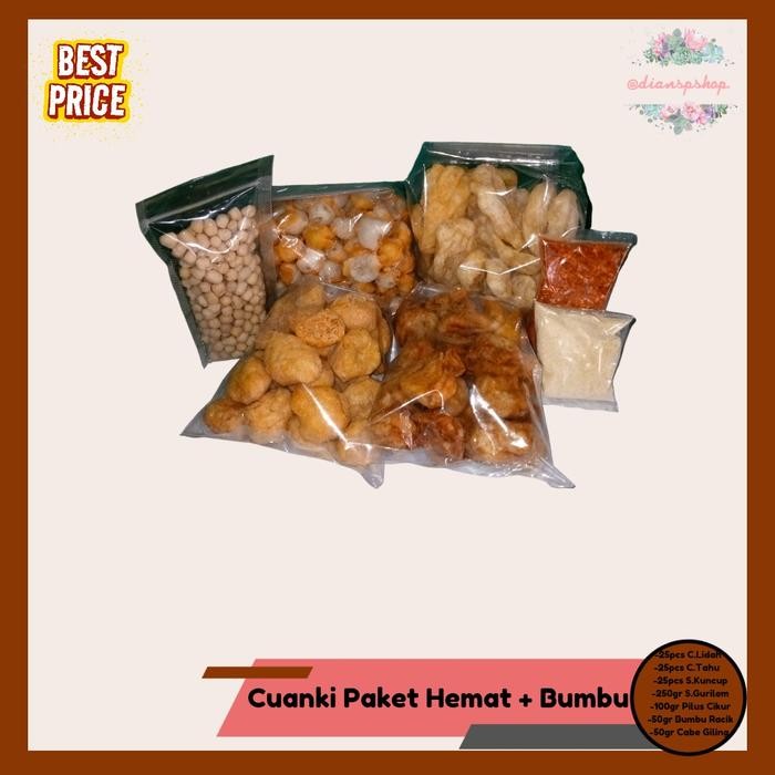 

Pilihan- Cuanki Paket Hemat 5 Lengakap Dengan Bumbu Aneka Toping Boci Dan Seblak Food
