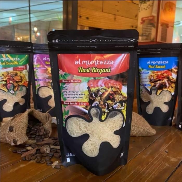 

Pilihan- Al Mumtazza Nasi Biryani Briyani Beras Basmati Bumbu Instan 350Gr
