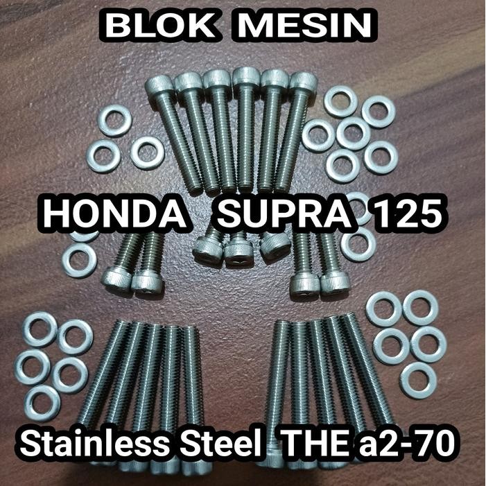 ready baut blok supra x 125 set L stainless Kopling