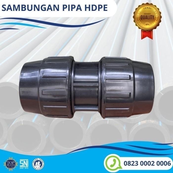 ready Coupler Pipa Hdpe 1.5 inch 50 mm - sambungan lurus pipa hdpe