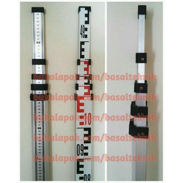 Berkualitas Ukur 5 Meter 5M 5 M Survey Theodolite Waterpass Levelling St Rambu Bak Terlariss 