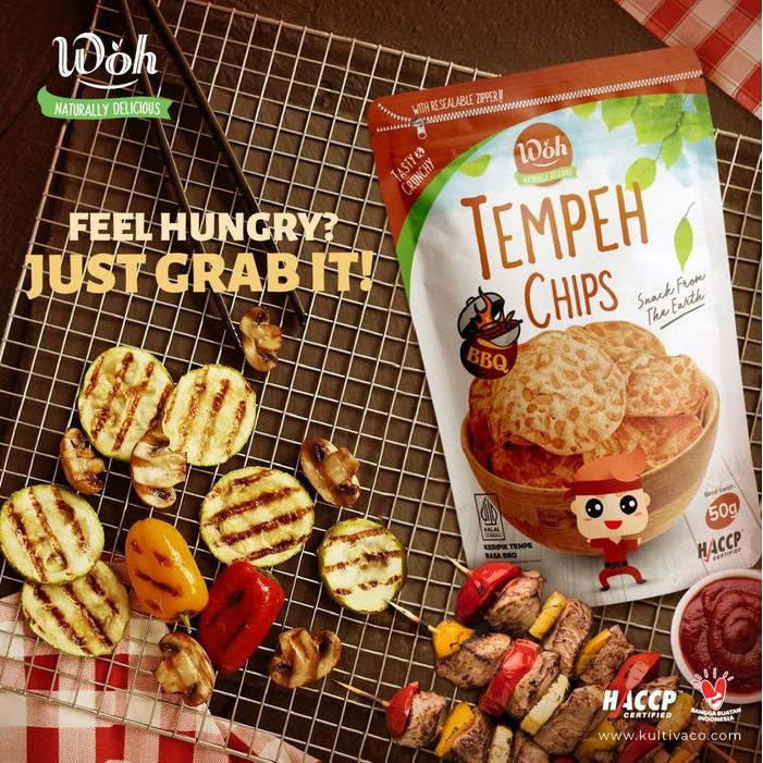 

Bundle 15pcs - Woh Tempeh Chips 100gr Snack Keripik Tempe Gluten Free