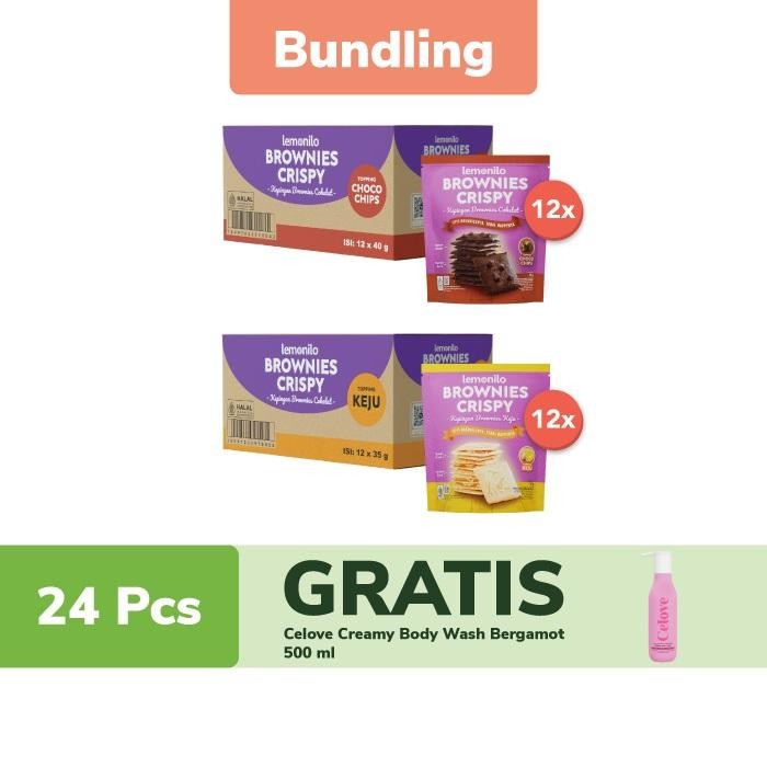 

Lemonilo Paket 2 Dus Lemonilo Brownies Crispy FREE Celove Sabun Cair