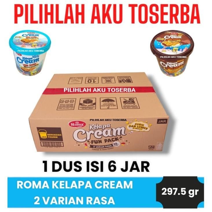 

Roma Kelapa CREAM FUN PACK MIX kemasan JAR / EMBER - ( HARGA 1 DUS )