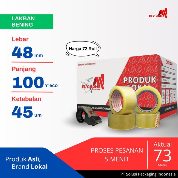 

Pilihan- Flyhome Lakban Bening Coklat 2Inci 100Yard 48X100 Yard 1 Dus Besar