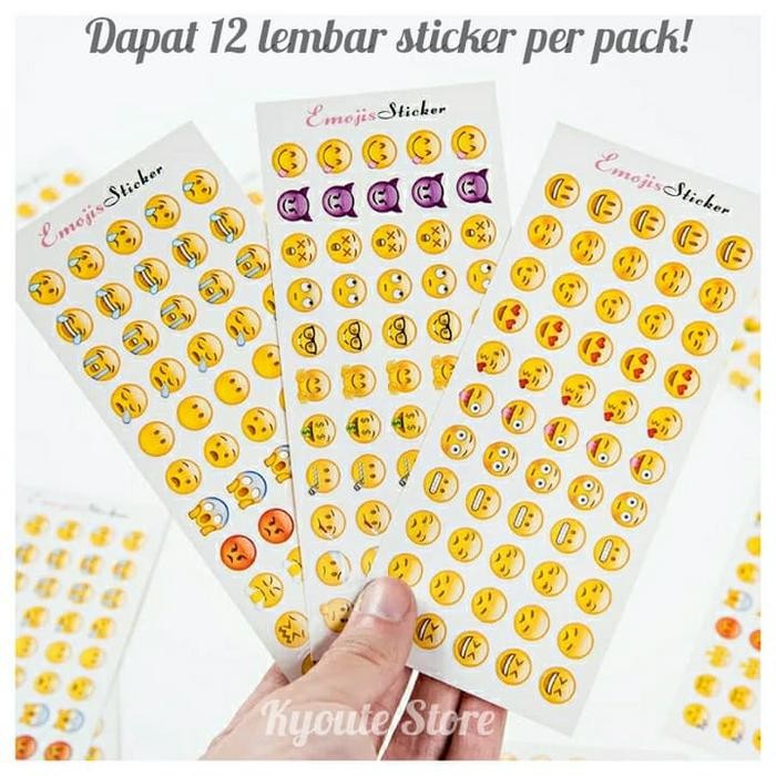 

Pilihan- Sticker Deco Emoji 12 Lembar Scrapbook Diy Bujo Diary Planner Cute