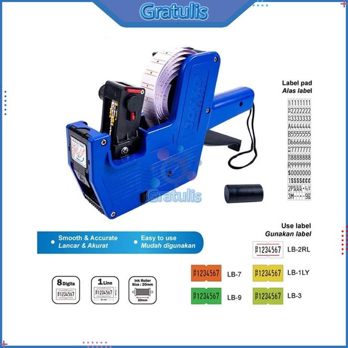 

Pilihan- Alat Cetak Label Harga Joyko [Mx-5500M] / Mesin Lebel 1 Line Baris / Print Price