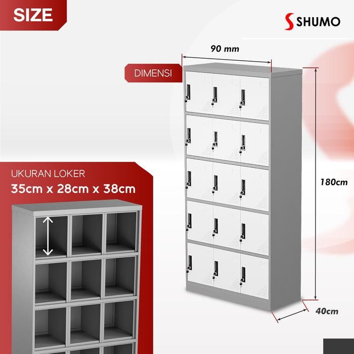 

Pilihan- Lemari Loker Besi 15 PintuLocker Kantor Dokumen File Arsip
