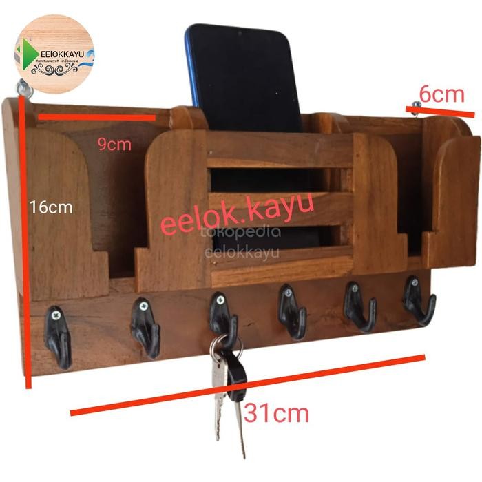 rak hp rak tempat case hp, rak remote dinding kayu jati kode 161