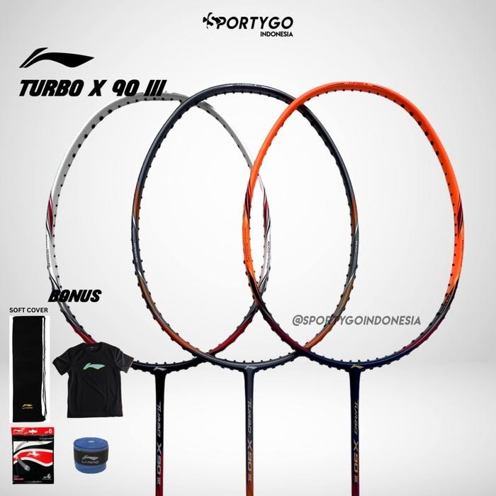 Raket Lining Turbo X 90 Iii Badminton Original