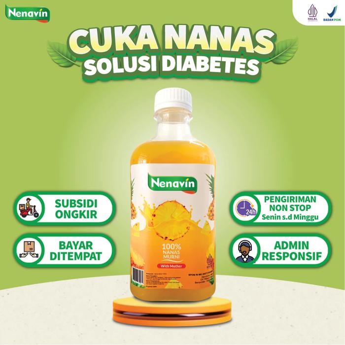 

Pilihan- Nenavin - Cuka Nanas Atasi Lonjakan Gula Darah Tinggi & Kesehatan Tubuh - 100% Nanas