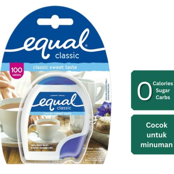 

Pilihan- Equal Classic Tablet Sweetener Zero Calorie / Pemanis Pengganti Gula