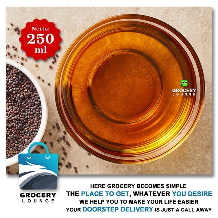 

Pilihan- Pure Mustard Oil 250Ml - Minyak Biji Sawi Murni