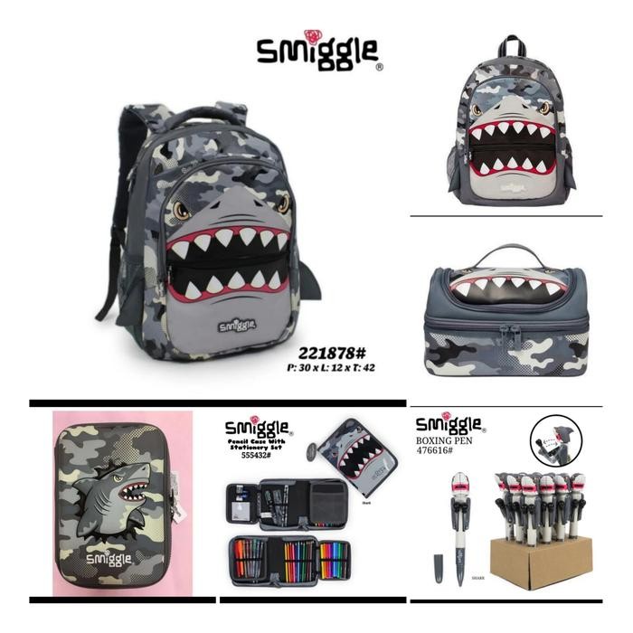 

Melayani Faktur Pajak! Smiggle Shark Budz Set Backpack, Pencil Case, Lunch Bag Stationery