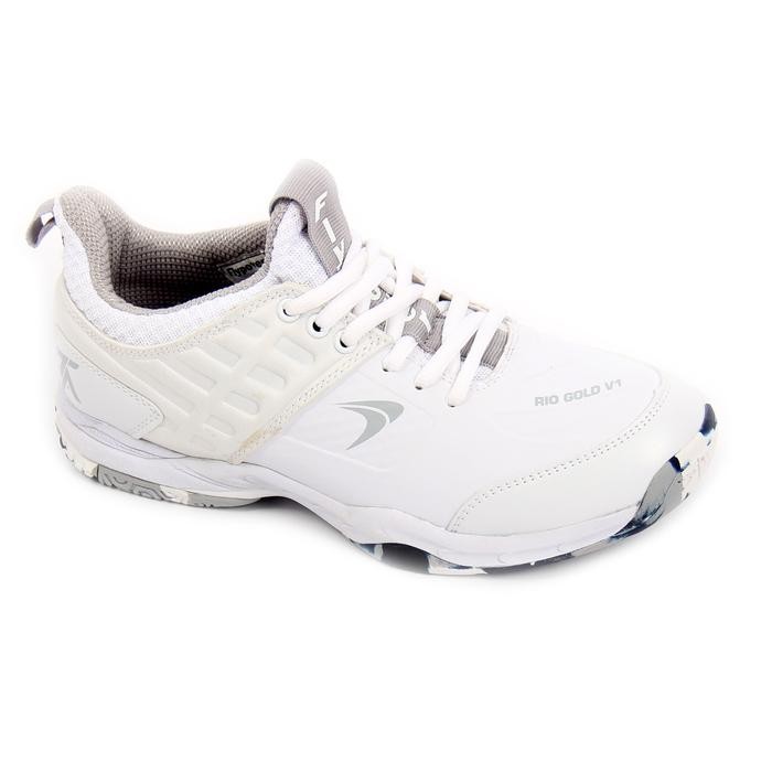 Pilihan- Flypower Rio Gold V1 Sepatu Badminton White Lite Grey Tontowi Ahmad Series Free Shoes