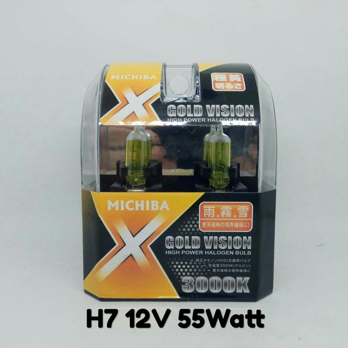 Terbagus Bohlam Halogen H7 Kuning Michiba Terlariss 