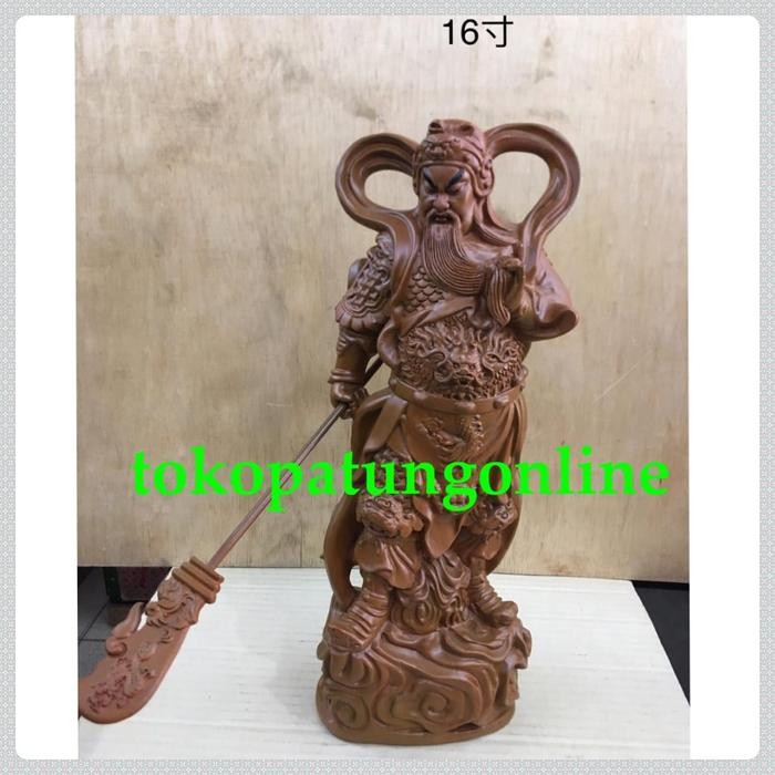 Patung Kwan Kong 16In Kayu 01