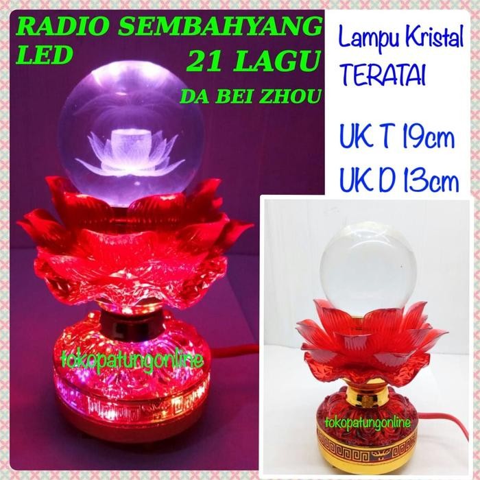 Radio Pemutar Lagu Buddhis Led Kristal