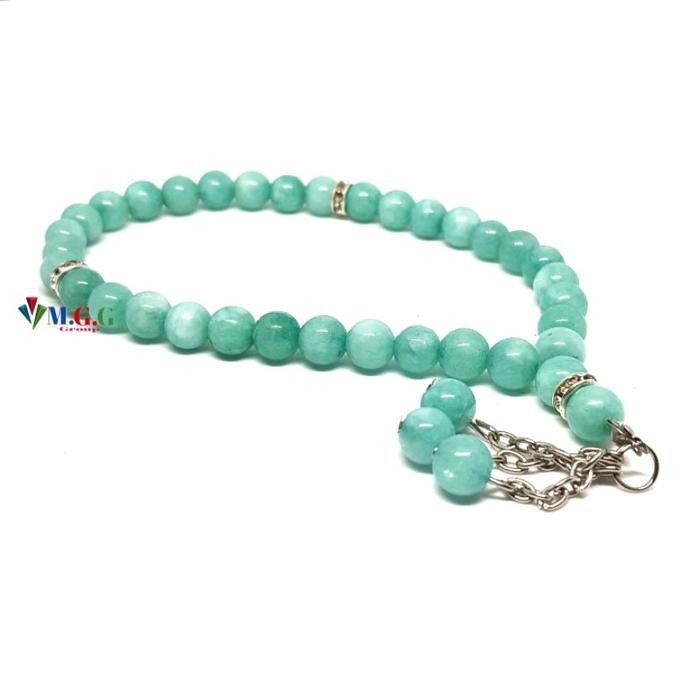 Tasbih Batu Aquamarine 33 Butir Original Stone
