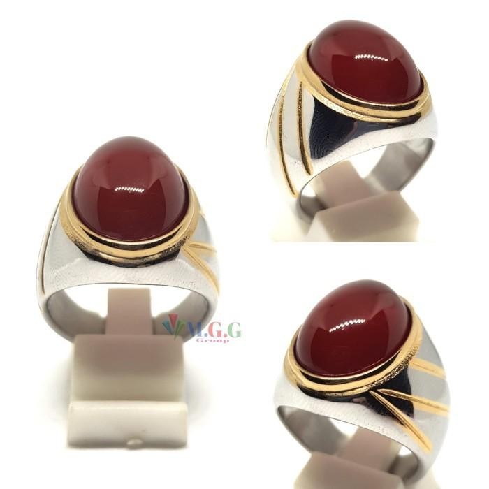 Cincin Batu akik Batural Yaman Cokelat Dijamin Asli 100%