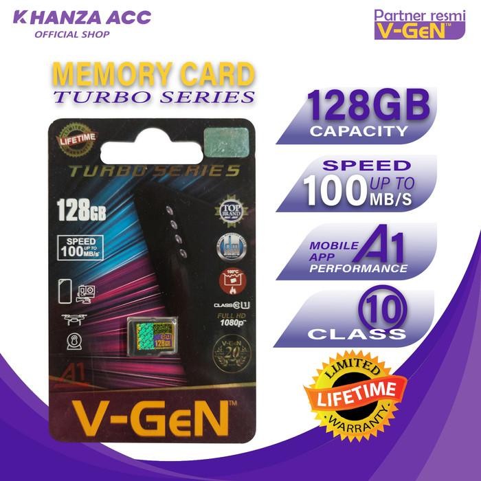 KARTU MEMORI Micro SD VGEN 128GB Turbo Series Class 10 MEMORY CARD