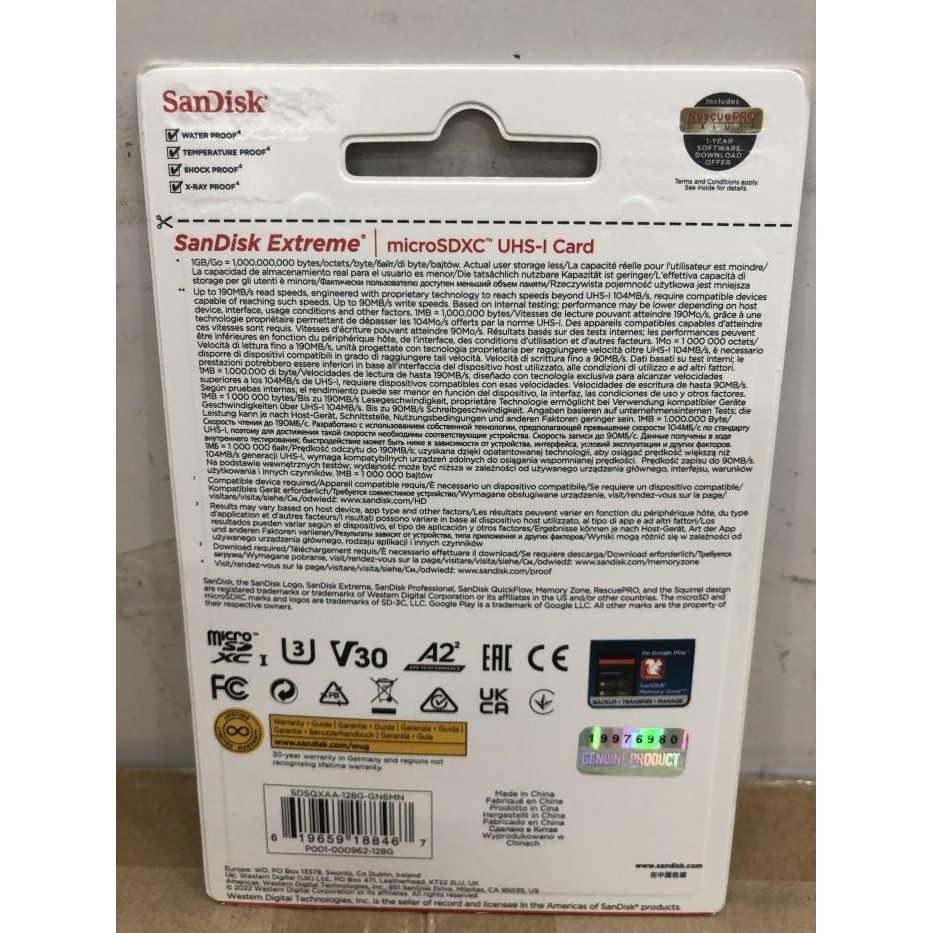 Memory sandisk microSD 128GB EXTREME original sandisk