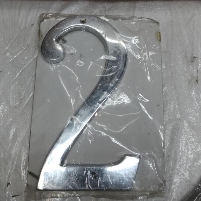 Nomor rumah Angka Rumah kuningan stainless Jumbo besar