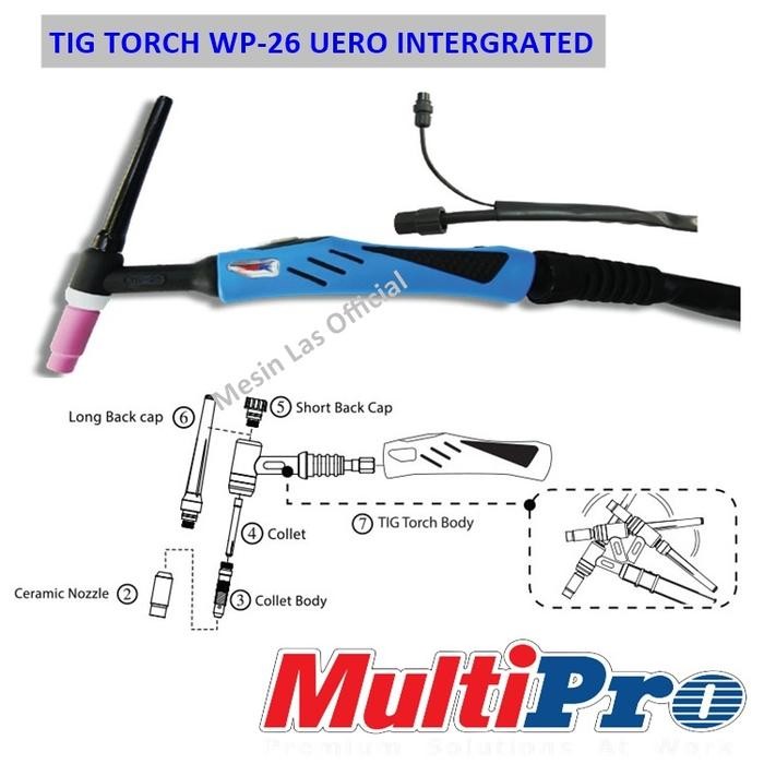 MultiPro Tig Torch WP-26 EURO Panjang 4 Meter