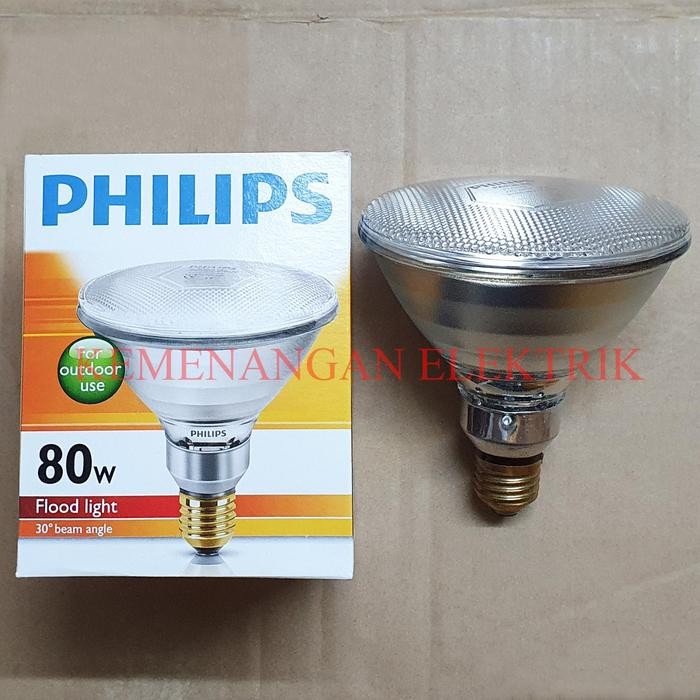 PHILIPS LAMPU SOROT / FLOOD LIGHT OUTDOOR PAR38 80 WATT / 80W E27