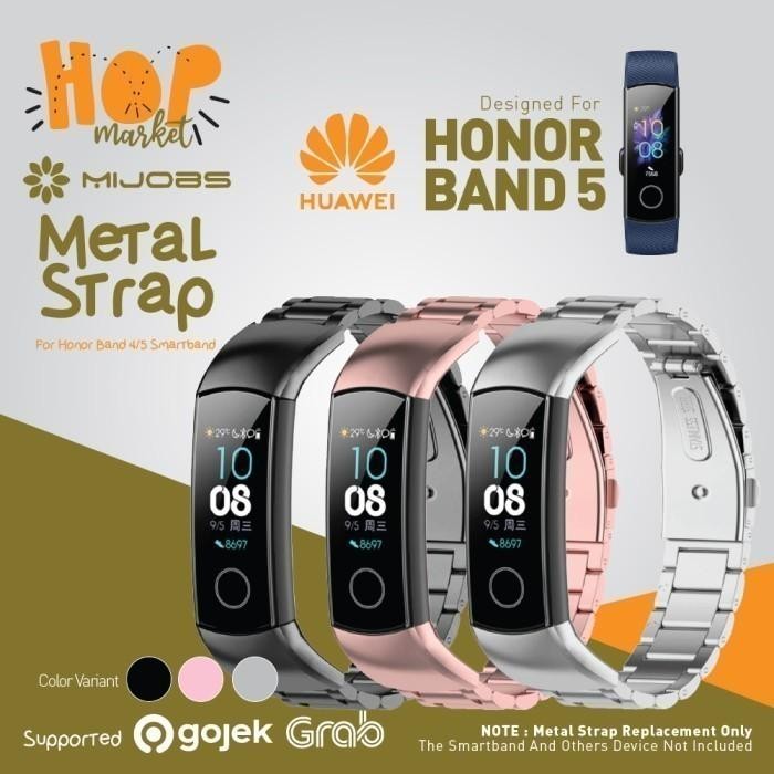 MIJOBS Honor Band 5 / 4 Metal Stainless Steel Strap for Huawei Band5