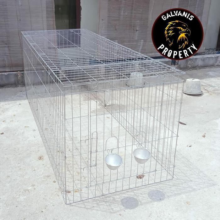 KANDANG AYAM GALVANIS LIPAT Panjang 4 m / KURUNGAN UMBARAN AYAM JAGO