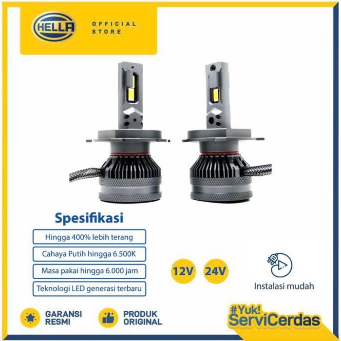 New Lampu Led Hella Rally Hl H4 / 65 Watt Set Terlariss 