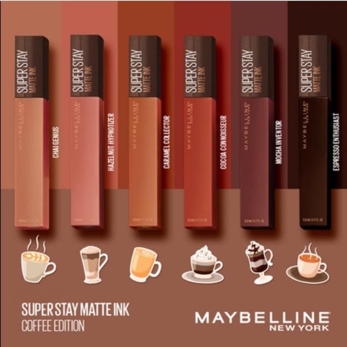 MAYBELLINE SUPERSTAY MATTE INK COFFEE/LOYALIST/DRIVER/POET LIMITED