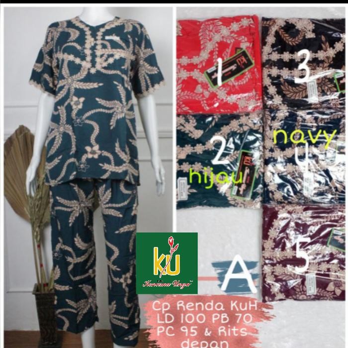 ASLI Daster Kencana Ungu CP REnda KUH Setelan Celana Panjang Label Hitam READY STOCK