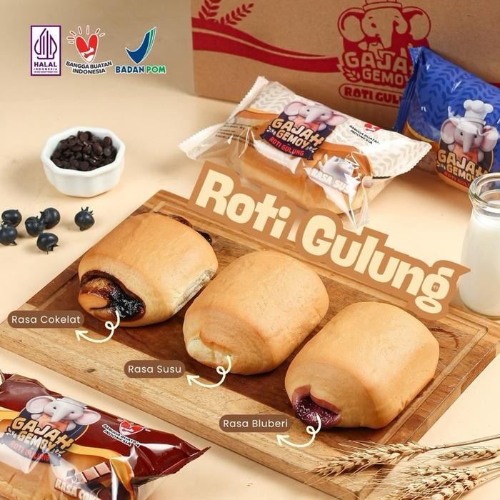 

SIAPKIRIM Roti Gajah Gemoy Lembut & Parotinya cocok untuk sarapan & cemilan sore rasa Cokelat , Susu