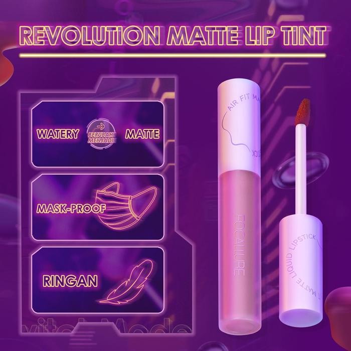 (NEW SHADE) FOCALLURE #SwitchMode Airy Matte Tint Long-lasting Transfer-Proof Lip Tint bibir liptint
