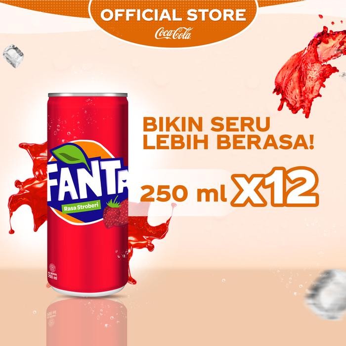 

Pilihan- Fanta Strawberry - Minuman Soda Rasa Stroberi - Kaleng 250Ml - X12 Pcs