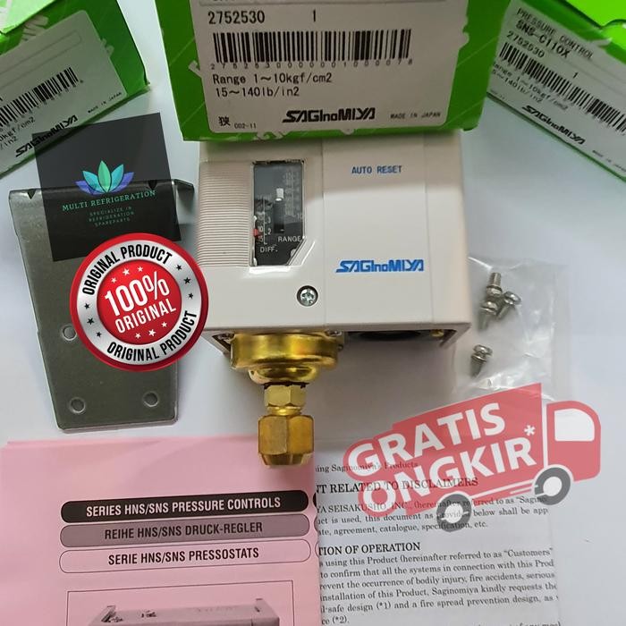 Spesial Original Pressure Switch Saginomiya Sns C110X Terlariss 