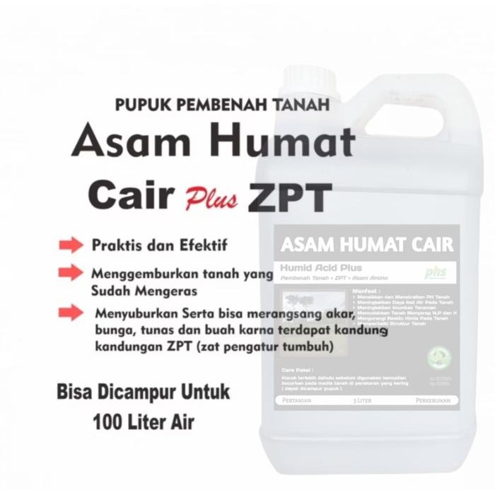 Pupuk Asam Humat Cair Plus ZPT