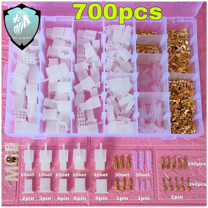 PROMO SOKET KONEKTOR KABEL MOTOR MOBIL PIN KECIL 2.8MM 200-700 PCS