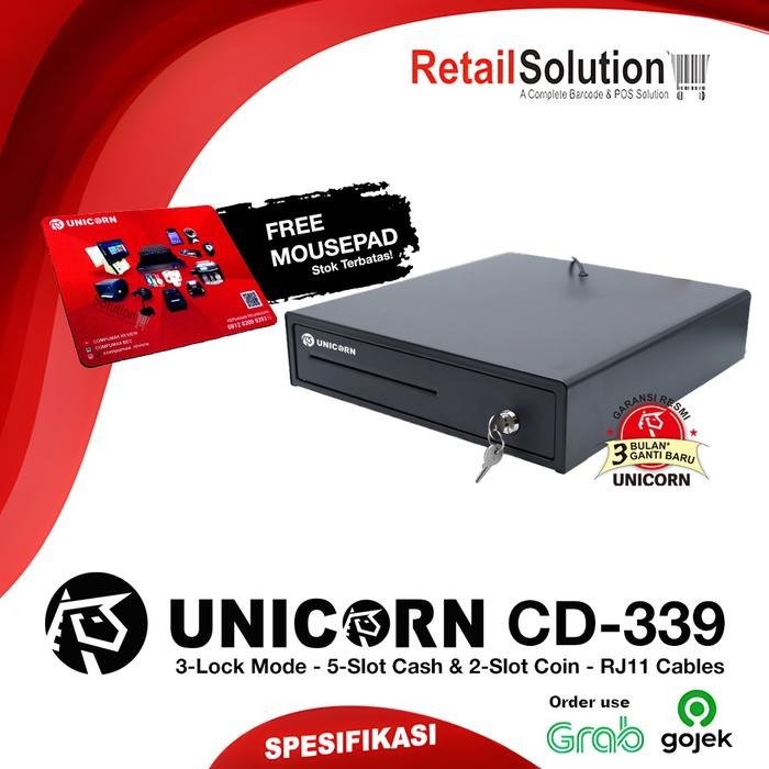 

Pilihan- Laci Uang Cash Drawer 5 Slot Cashbox - Unicorn Cd339 / Cd-339 Rj11
