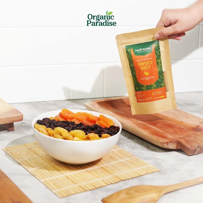 

Mix Dried Fruit SWEET D*ET 1 KG / Cemilan Buah Kering Campur Mix SWEET D*ET 1 KG Organic Paradise