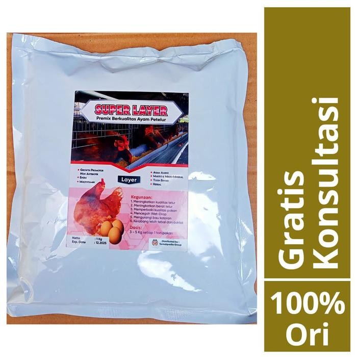 Super Layer 1 Kg - Premix Ayam Layer - Suplemen Ayam Petelur