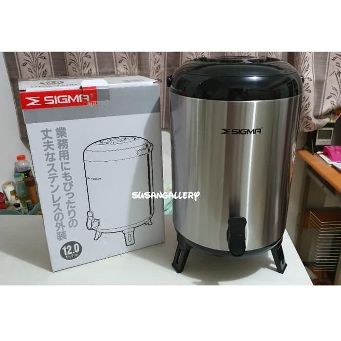 Water Jug Sigma 12 Liter Stainless Steel / Dispenser Termos Besar