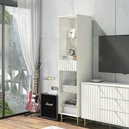 Lemari hias pajangan kristal boneka putih gold minimalis 50cm BANDUNG